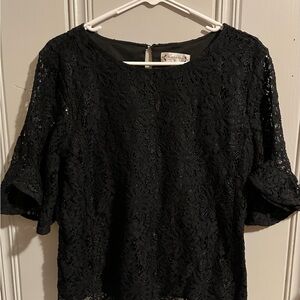 Nanette Lepore Black Lace Blouse